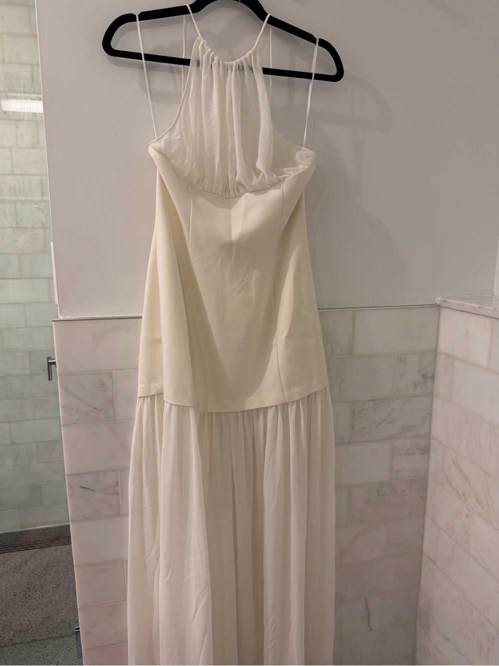Ivory Halter Maxi Dress